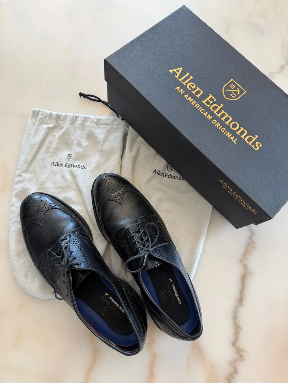 Allen Edmonds LGA men’s wingtip derby dress shoe